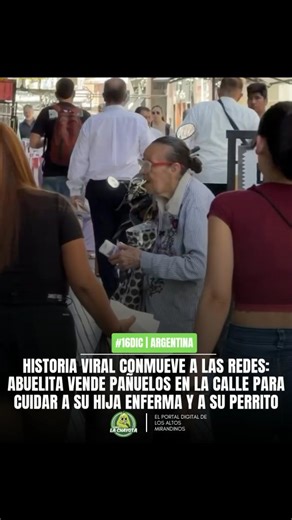 Diario La Chayota on Instagram: "‎#17Dic | Un video grabado de manera espontánea por Manuel Conecta ha destapado una historia de resiliencia y amor que ha conmovido a miles. Las imágenes muestran a una abuelita vendiendo pañuelos de papel en una esquina, no para ella, sino para reunir dinero con un doble propósito crucial: pagar a quien le cuide a su perrito, su fiel compañía, y costear los cuidados de su hija adulta, quien se encuentra postrada en cama. ‎ ‎El encuentro, que comenzó como una sim