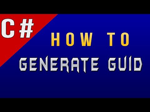 How to Generate GUID in C#/CSharp