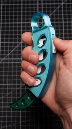 Carter Grabowski on Instagram: "3D printed spring loaded knife Makerworld 140104 #3dprinted #makerword #bambulab"