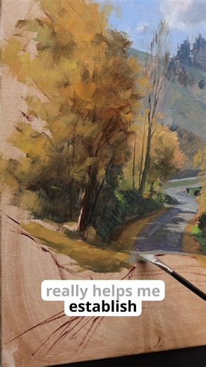 Years ago, I taught in-person workshops and classes. It’s all about the stance! Here I’m painting a seascape, for a small group in Melbourne Australia. 10 years on, a few paintings and grey hairs later, I’m still addicted to this stuff!I love Rosemary & Co Brushes! I’m using a wine range of their brushes for my paintings from bristles to synthetics. My go to for Blocking-In is the Tisch Dagger (of course!) and then I build up the intricate marks with synthetics. What’s your favourite brush to us