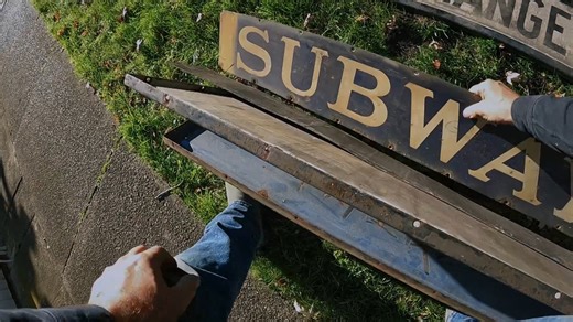 These antique subway signs could be worth a lot. | American Pickers on The History Channel
