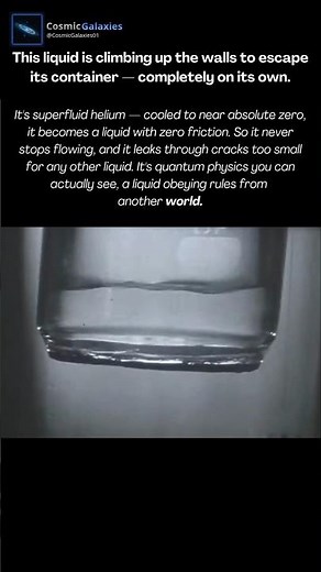 This liquid climbs out of its container by itself 🌀