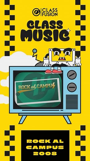 #TBTClassMusic 📺 Un buen recuerdo de Class Music hace 16 años, presentando su proyecto: “Rock al Campus🎸” #Class22años #rockalcampus #classmusic #thermo #tolidos #finde #canseco | Class Music