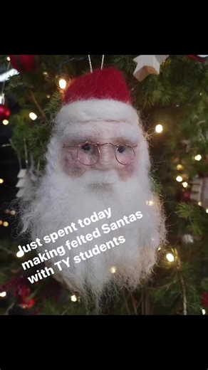 6.8K views · 57 reactions | A fantastic day with TY students #needlefelted #Christmas #santa #tystudents | Crafts of Ireland | Facebook