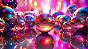 Vibrant orbs with bold and striking color shifts capturing attention and evoking emotion. Stock Video