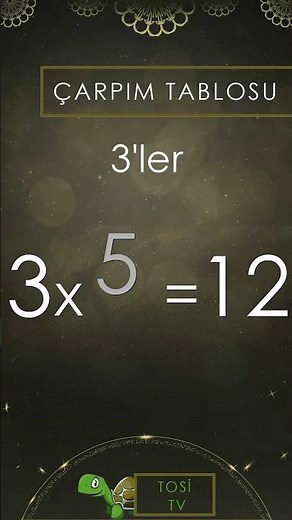 Çarpım Tablosu Ezberleme 3'ler