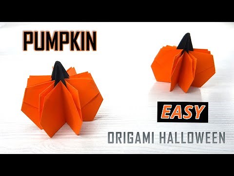 Easy Origami PUMPKIN Tutorial - 🎃How to Make a Paper Pumpkins for Halloween