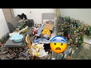 😱Beautiful Housekeeper Cleans Up A Drunkard's House