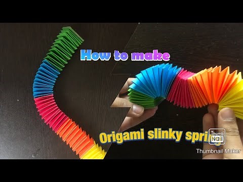 How to make a diy slinky spring| Diy toys for kids|Origami simple home decoration slinky spring