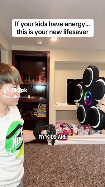 Kids cannot get enough of this 🎶🥊 music boxing machine! It pairs to your phone so they can play with their own songs, it hangs anywhere with adjustable Velcro straps, and the different modes keep them busy for SO long. Total energy burner so much fun! #energyburner #uniquegiftsforkids #boxingmachine #giftsforhim