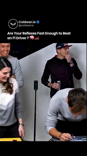 Coldwar on Instagram: "F1 drivers react faster than almost anyone on Earth. Their reaction time is often under 0.2 seconds. This speed keeps them alive in crashes above 200 mph and gives them an edge off the start line. Most people take longer to blink. Think you can beat a Formula One driver on this reflex test? Credits: @redbull #redbull #f1 #foemula1 #didyouknow #innovation"