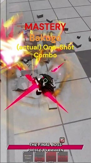 Bakugo V2/Mastery ONE-SHOT COMBO #2 - HBG #roblox #heroesbattlegrounds
