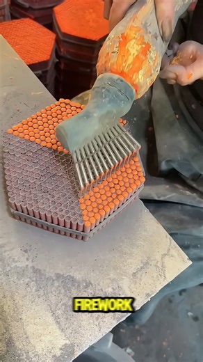 85K views · 82 reactions | With a clever, custom-made tool, this worker seals hundreds of firework tubes at once #flares #fireworks #tools | Zest Play | Facebook