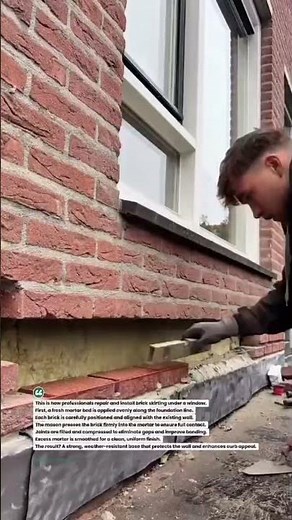 Clean Brick Skirting Repair! #Brickwork #Masonry #HomeImprovement
