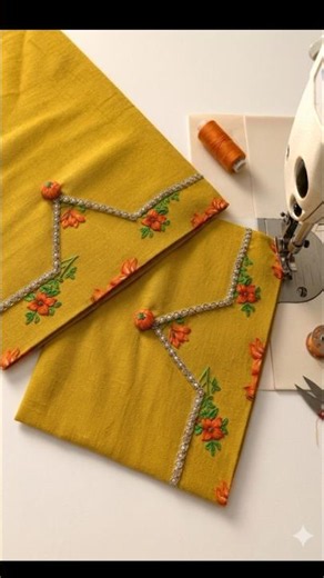Beautiful Floral Sleeve Design | Easy Cutting & Stitching Tutorial#sewing #youtubeshorts