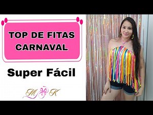 Top de Fitas para Carnaval Fantasia (Cropped-Blusa -Vestido) /Diy Ribbon Bow - @kakaMagalhaesLacos
