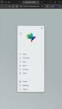 Responsive Sidebar #programación #javascript #desarrollo #web #htmlcss #código #developer #sidebar