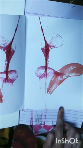 Flowers making using thread and ink #shorts #art