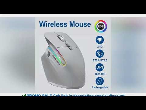 Multi-Device Wireless Mouse Bluetooth 5.0 & 3.0 Mouse 2.4G Wireless Portable Optical Mouse Ergonomic