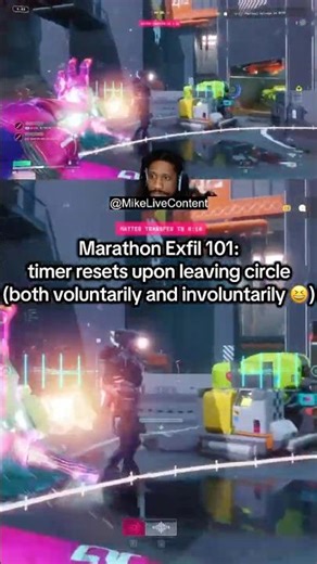 #Marathon Exfil 101: timer resets upon leaving circle (both voluntarily and involuntarily😆) #Bungie