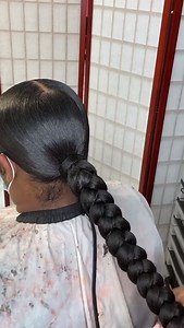 7.9M views · 75K reactions | Sleek braid tutorial  Who likes low long braided ponytail. Very easy to slay hair extensions! Get more: www.ulahair.com $10 coupon code: RA11 . . . from ig@_trish_thestylist | Ula hair | Facebook