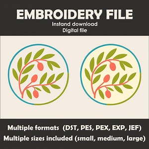 Olive Branch Embroidery Design: Mediterranean Decor (digital Download) - Etsy