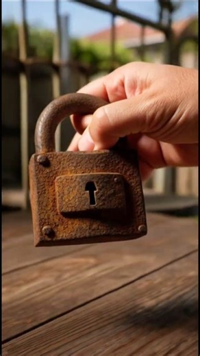 Rusty Padlock Restoration! 😲 From Rust to Brand New #Shorts#satisfying#beforeafter#metalcleaning