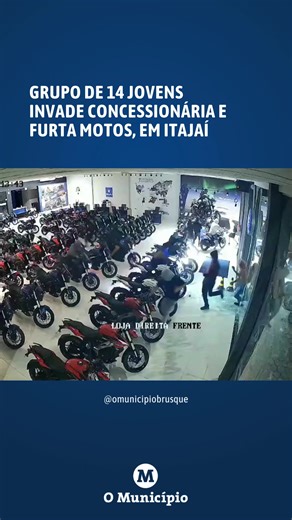 Furto de 12 motos em concessionária de Itajaí