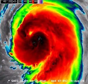 Laura now forecast to be a catastrophic Category 4 hurricane - Hurricane Laura's eye becoming much better organized early this morning READ MORE: https://mynbc15.com/newsletter-daily/laura-now-forecast-to-be-a-catastrophic-category-4-hurricane-08-26-2020 | WPMI NBC 15 News