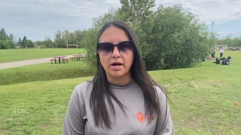 There's a game called 'Anishinaabe ball' and these Sudbury, Ont., kids are playing it