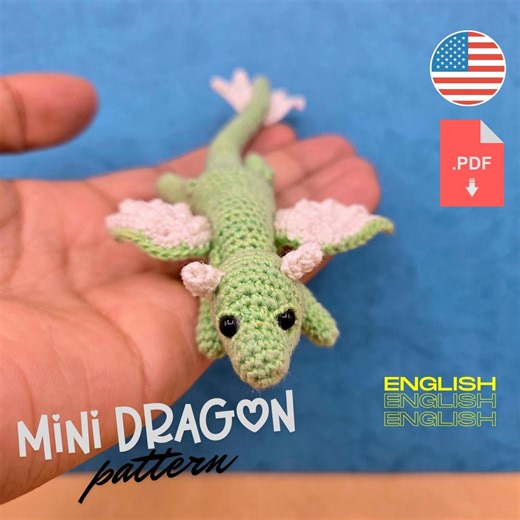 Mini Dragon Crochet Pattern, Amigurumi Plush Toy, Beginner Friendly PDF Download - Etsy