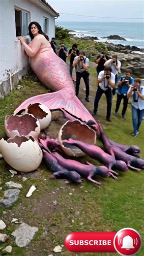 Gorgeous mother Mermaid with adorable baby girls🧜‍♀️ #mermaid #funnyshorts #shorts