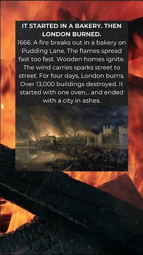 A Bakery Sparked the Fire That Burned London Down 🔥🏙️ #history #shorts
