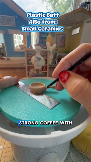 🍳MINI Skillet - SMALL Ceramics Pottery Wheel #dollhouseaccessories 💕🍳💕🍳💕🍳💕