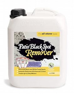 Patio Black Spot Remover - for All Stone Type - Restore Natural Colour - Removes Stains Caused by Black Spots, Removes Stains Caused by Algae - Biodegradable & Acid-Free - 4 L