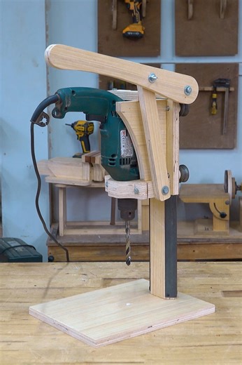 16K views · 143 reactions | CREATE Your Own POWERFUL Drill Press Stand AT HOME! | Woodworking Tools | Facebook