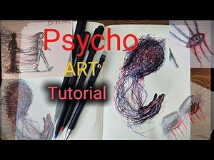 Psycho Art Tutorial | Psycho Drawing for Beginners | Horror Drawing | Scribble Art | Pen Sketch Art