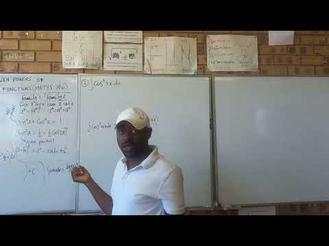 Integrating even powers of trigonometric functions 2(Maths N6)