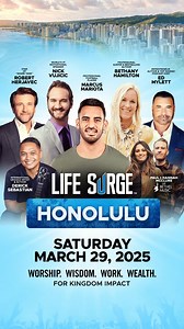LIFE SURGE is coming to Honolulu, Hawaii! ✨ This is your opportunity...