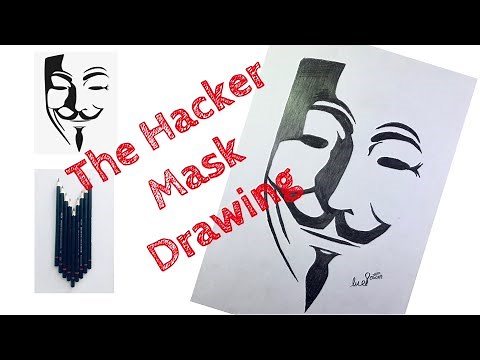 How to draw hacker mask | draw the hacker mask easily | The Hacker Mask