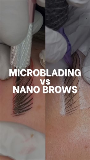 KATRINA BALIGAYA 🇵🇭 on Instagram: "MICROBLADING VS NANO BROWS 🤜🏽🤛🏽 Both are eyebrow tattooing techniques that tattoo hair-like strokes into the skin to give the brows more volume and balance. But.. ..which one is better?!👇🏽 🗣️ The truth is in the eyebrows of the beholder 😃😅 No, seriously - it truly depends on what it is that you want for your eyebrows. Finest, thinnest strokes? Microblading. Fluffy, dimensional strokes? Nano. AND THEN. It depends on your skin and your natural eyebrow