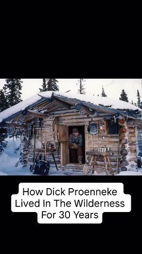 Dick Proenneke was an American man who chose to live alone in the Alaskan wilderness for 30 years. In 1968, at the age of 51, he built his own cabin by hand using local wood, stones, and simple tools. He lived without electricity, running water, or modern technology — surviving by hunting, fishing, and gathering food. He spent his days recording wildlife, keeping journals, and filming his daily life. His story became famous as a symbol of independence, simplicity, and harmony with nature. Dick l