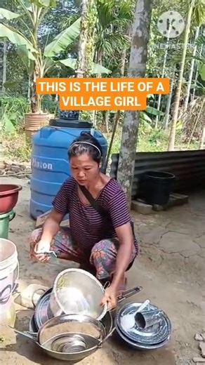 Village Girl Working and Cleaning Utensils | Simple Village Life