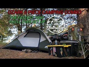 Easiest Tent Setup Ever! Ozark 4 person instant tent unboxing and setup