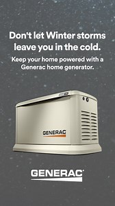 Don't let winter storms leave you in the dark. Protect your home with a Generac Home Generator. Schedule a free in-home consultation today. | Generac