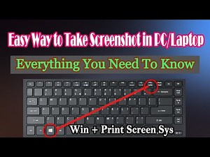 How to take a screen shot in windows 10