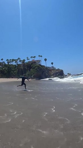 When the swell hits different! 🌊 @timfults #fyp #wave #skimboarding #ocean #adrenaline