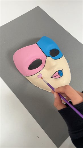 DIY Harley Quinn Mask 💙 #diy#harleyquinn