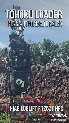 #東北ローダー#ヒアブ#ログリフト#F125#油圧パイロットコントロール#原木車 #林業#林業機械#HIAB