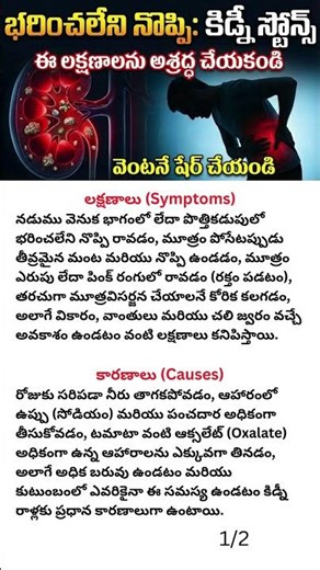 Kidney Stones - Symptoms, Causes, Remedies and Foods to Avoid #kidneystones #kidneyhealthtips